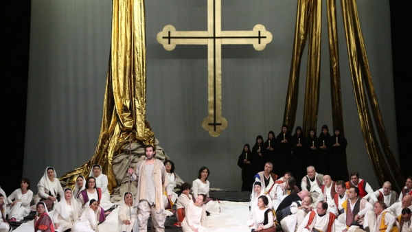 Снимка - Момент от операта &quot;Янините девет братя&quot; от Любомир Пипков, в изпълнение на артистите от Софийската опера и балет
