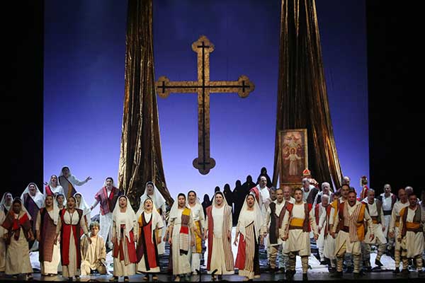 Scene from the spectacle “Yana’s Nine Brothers” of the Sofia Opera and Ballet.